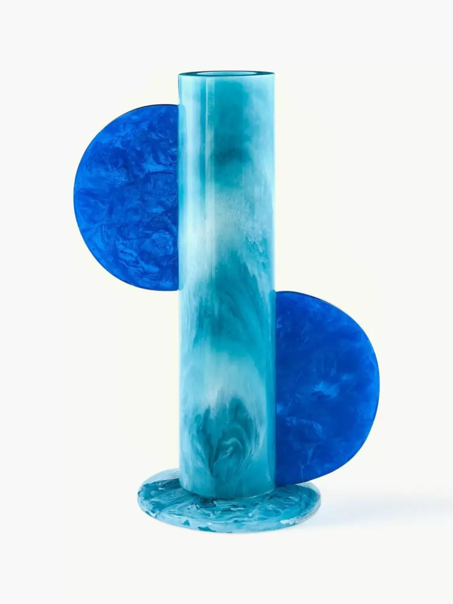 Vasen-Jonathan Adler Handgefertigte Vase Mustique in Marmor-Optik, H 30 cm