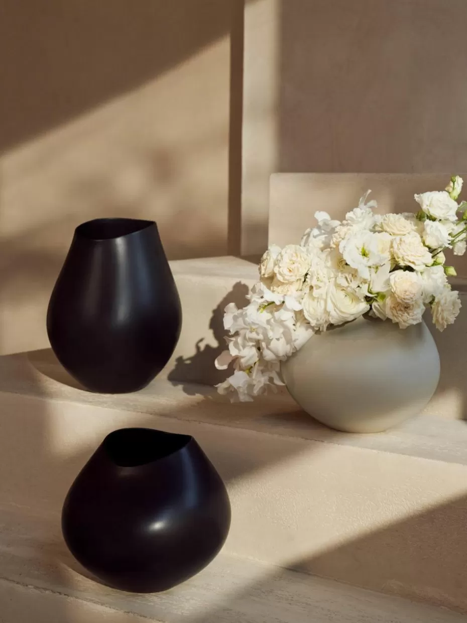 Vasen-Westwing Collection Handgefertigte Vase Opium aus Steingut, H 39 cm Schwarz