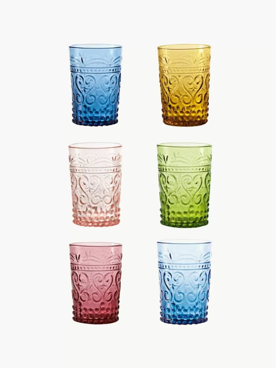 Wassergläser-Zafferano Handgefertigte Wassergläser Confezione, 6er-Set