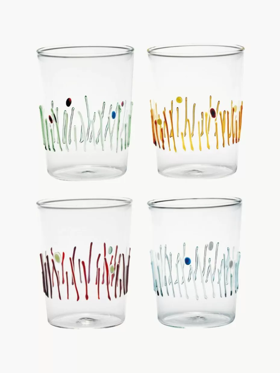 Wassergläser-Zafferano Handgefertigte Wassergläser Quattro, 4er-Set