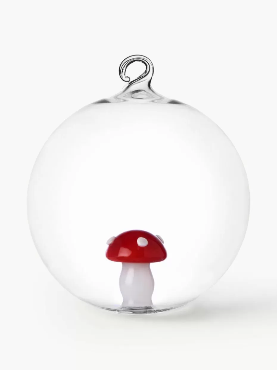 Weihnachtskugeln & Baumanhänger | Glow-Up-Ichendorf Handgefertigte Weihnachtskugeln Alice, 2 Stück Pilz