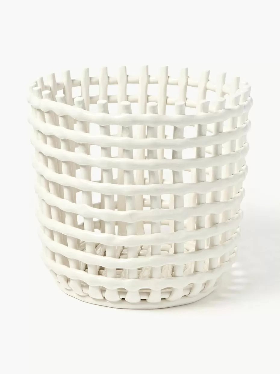 Körbe-ferm LIVING Handgefertigter Aufbewahrungskorb Nalan aus Keramik, H 32 cm