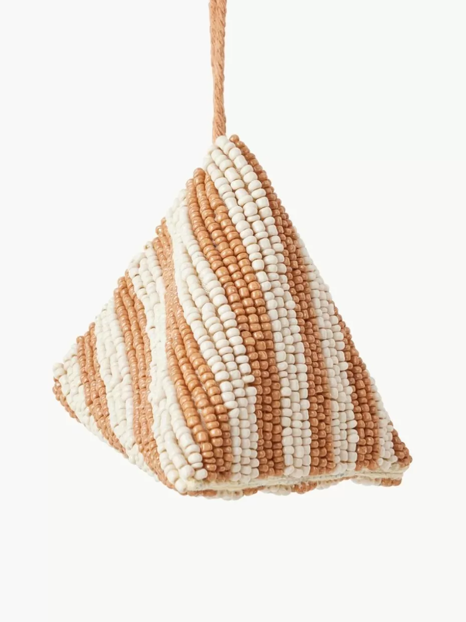 Weihnachtskugeln & Baumanhänger-Broste Copenhagen Handgefertigter Baumanhänger Sweets, 4 Stück Beige, Cremeweiß
