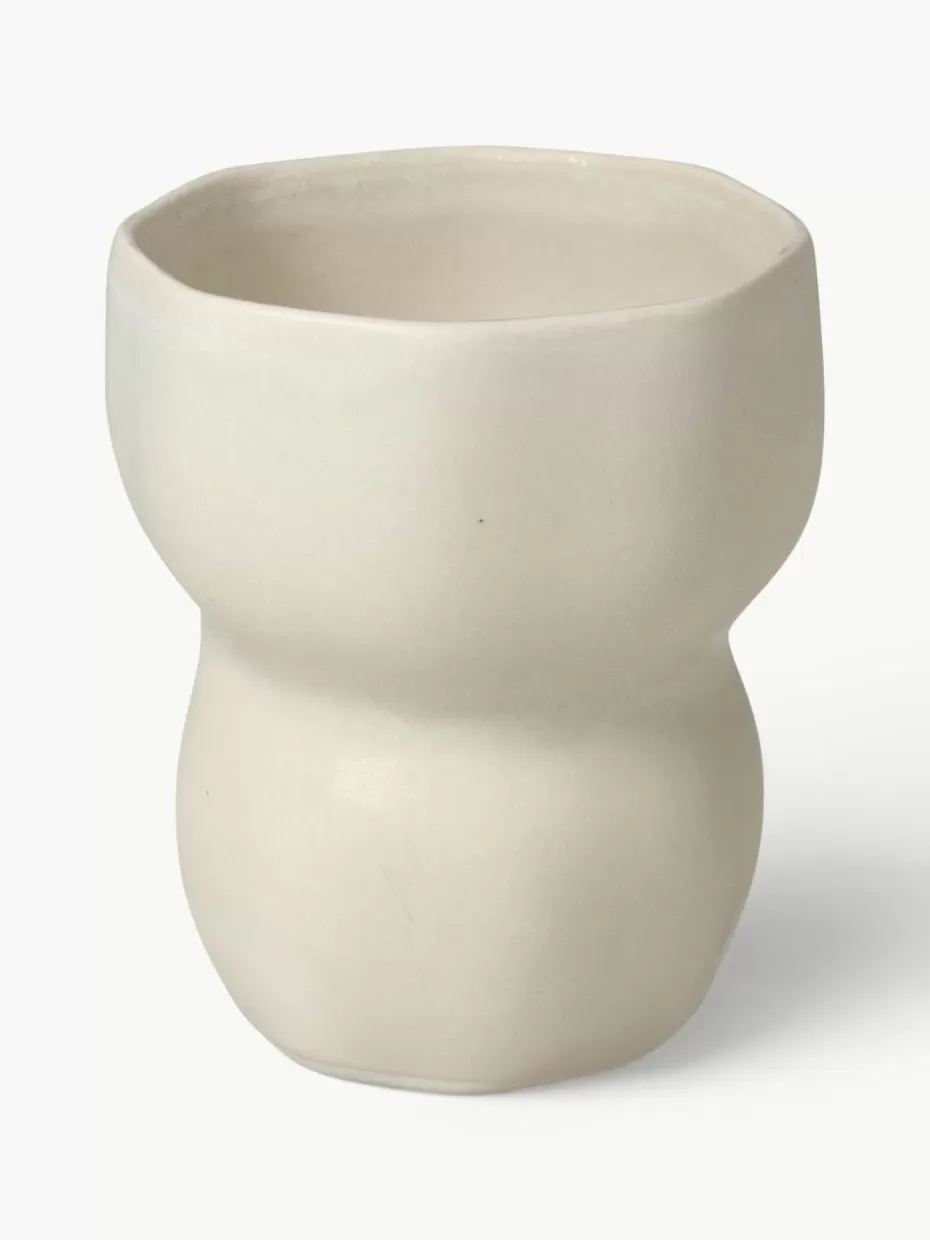 Weihnachtsgeschirr | Nordic Celebrations-Broste Copenhagen Handgefertigter Becher Limfjord in organischer Form, 350 ml Beige
