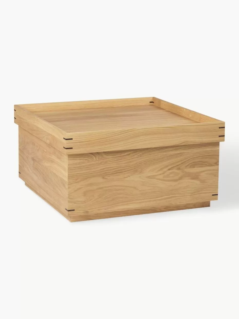 Couchtische-Kristina Dam Handgefertigter Eichenholz-Couchtisch Japanese mit Stauraum