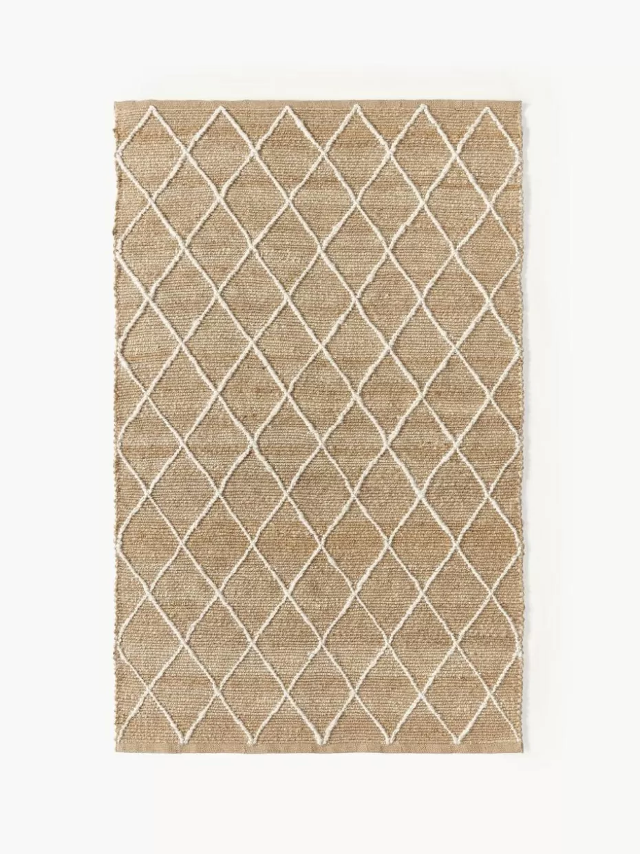 Rechteckige Teppiche-Westwing Collection Handgefertigter Jute-Teppich Kunu
