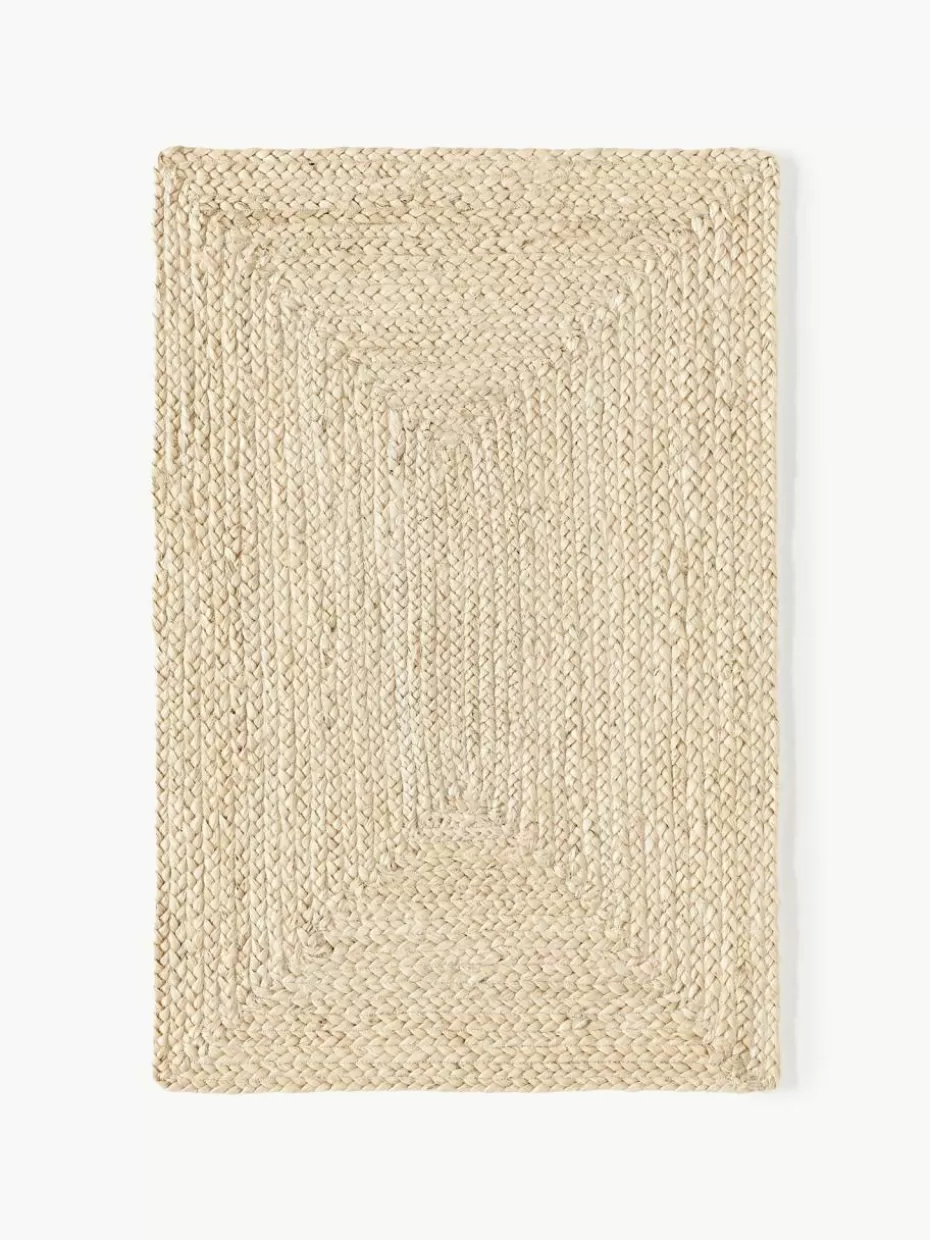 Rechteckige Teppiche-Westwing Collection Handgefertigter Jute-Teppich Sharmila Off White