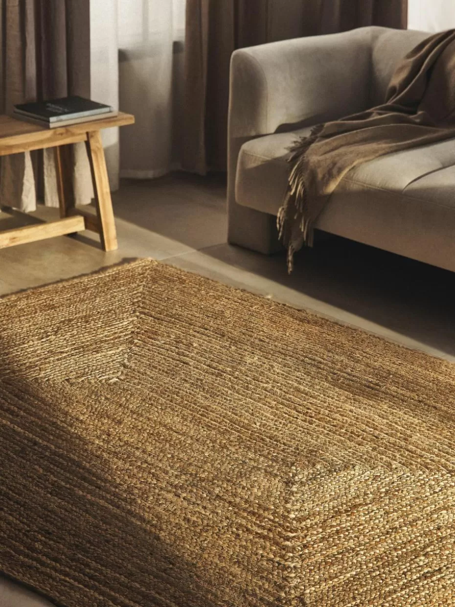 Rechteckige Teppiche-Westwing Collection Handgefertigter Jute-Teppich Sharmila Braun