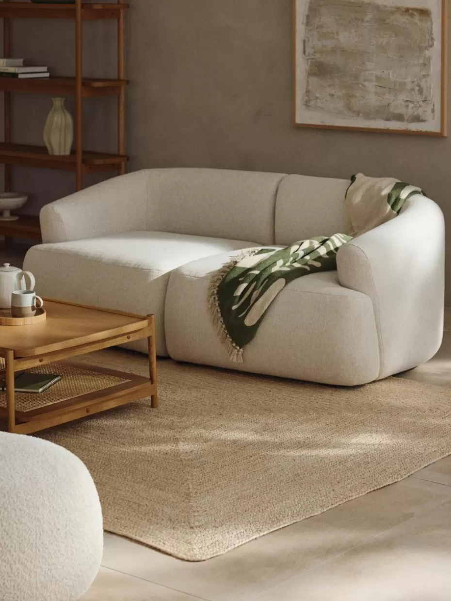 Rechteckige Teppiche-Westwing Collection Handgefertigter Jute-Teppich Sharmila Off White
