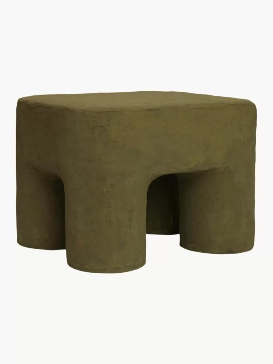 Stühle-ferm LIVING Kids Handgefertigter Kinderhocker Podo Olivgrün
