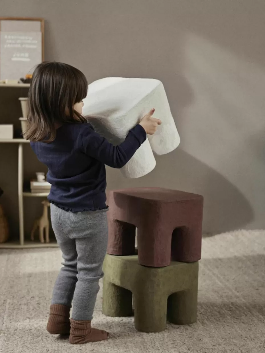 Stühle-ferm LIVING Kids Handgefertigter Kinderhocker Podo Terrakotta
