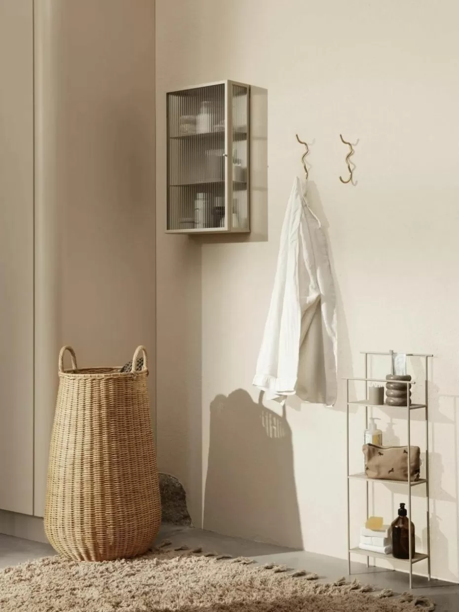 Garderoben-ferm LIVING Handgefertigter Messing-Wandhaken Curvature Messing, matt