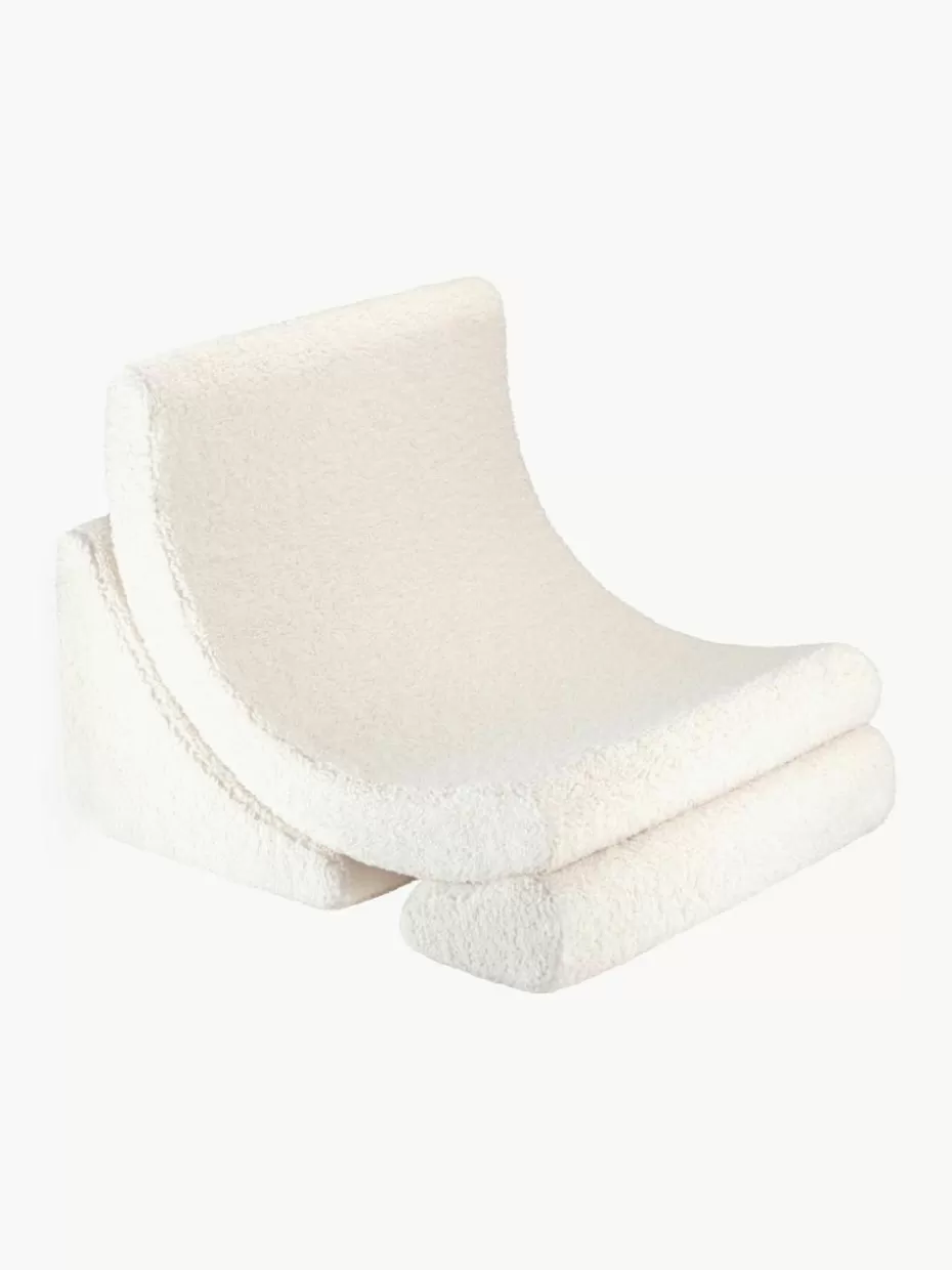 Sitzsäcke-Wigiwama Handgefertigter Teddy-Kindersessel Moon Teddy Off White
