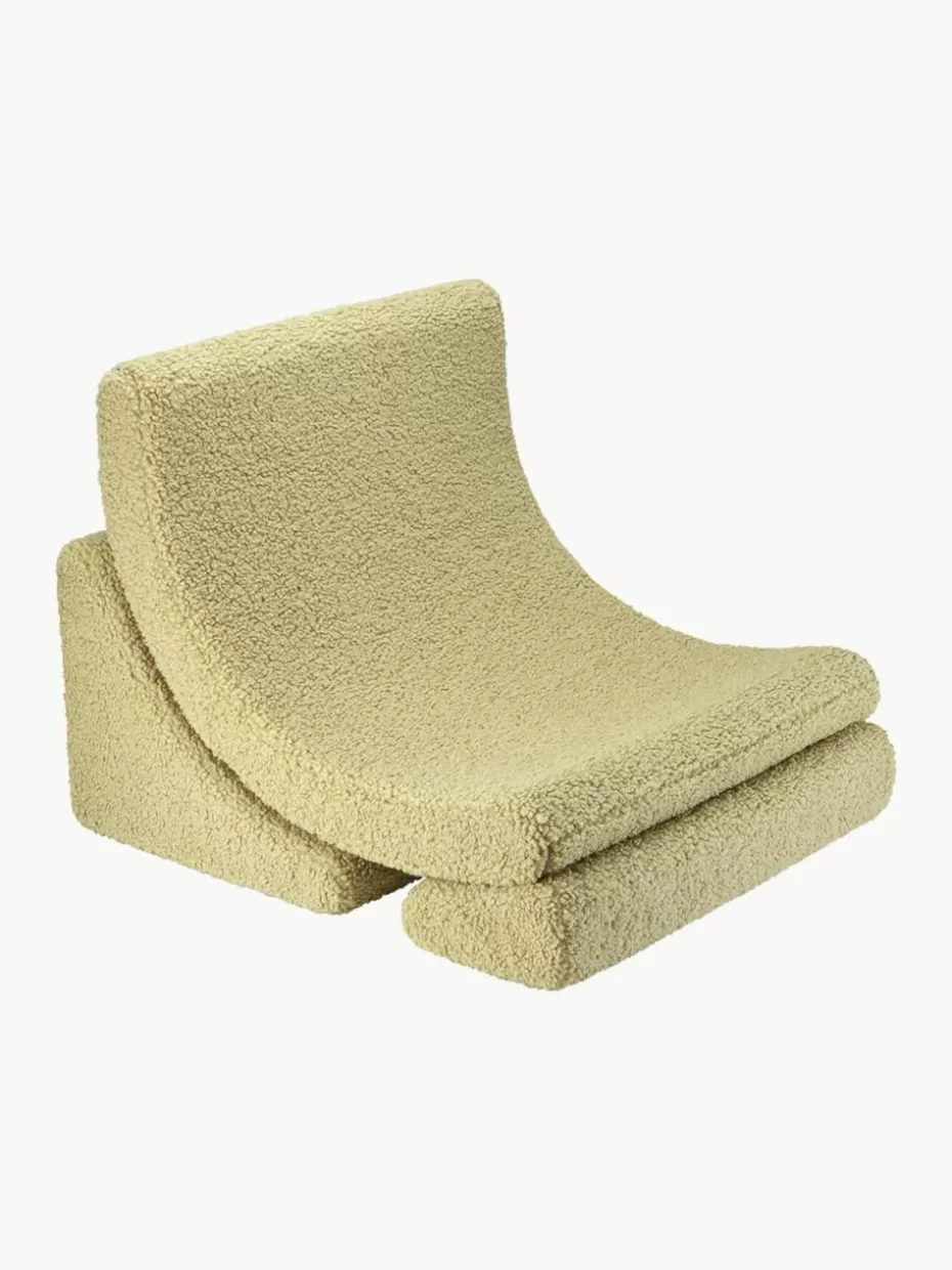 Sitzsäcke-Wigiwama Handgefertigter Teddy-Kindersessel Moon Teddy Hellgrün
