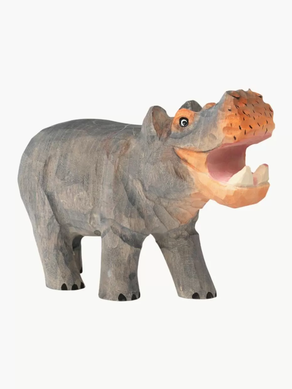 Spielzeug & Kuscheltiere-ferm LIVING Kids Handgefertigtes Spielnilpferd Animal Grau