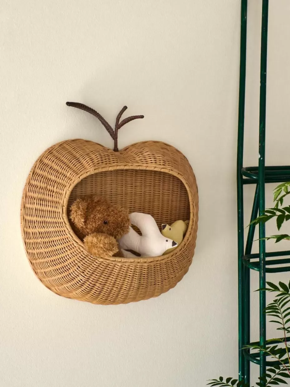 Regale-ferm LIVING Kids Handgefertigtes Wandregal Apple aus Rattan