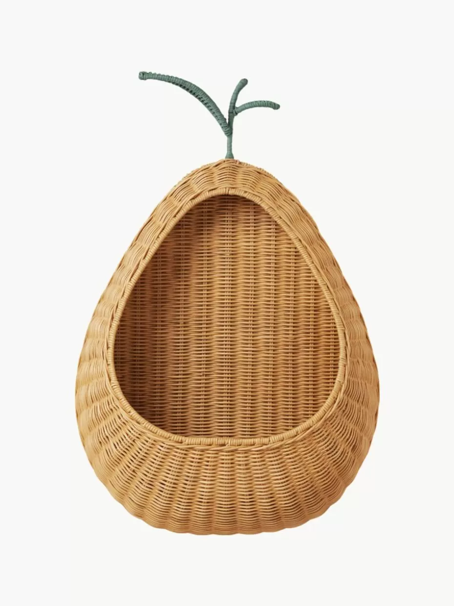 Regale-ferm LIVING Kids Handgefertigtes Wandregal Pear aus Rattan