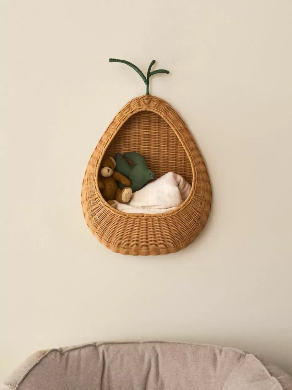 Regale-ferm LIVING Kids Handgefertigtes Wandregal Pear aus Rattan