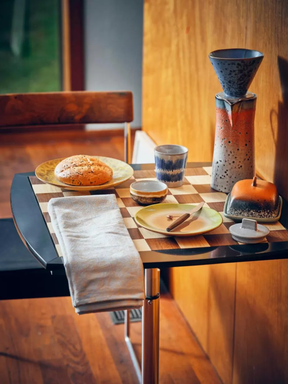 Geschirrserien-HKLIVING Handgemachte Butterdose 70's