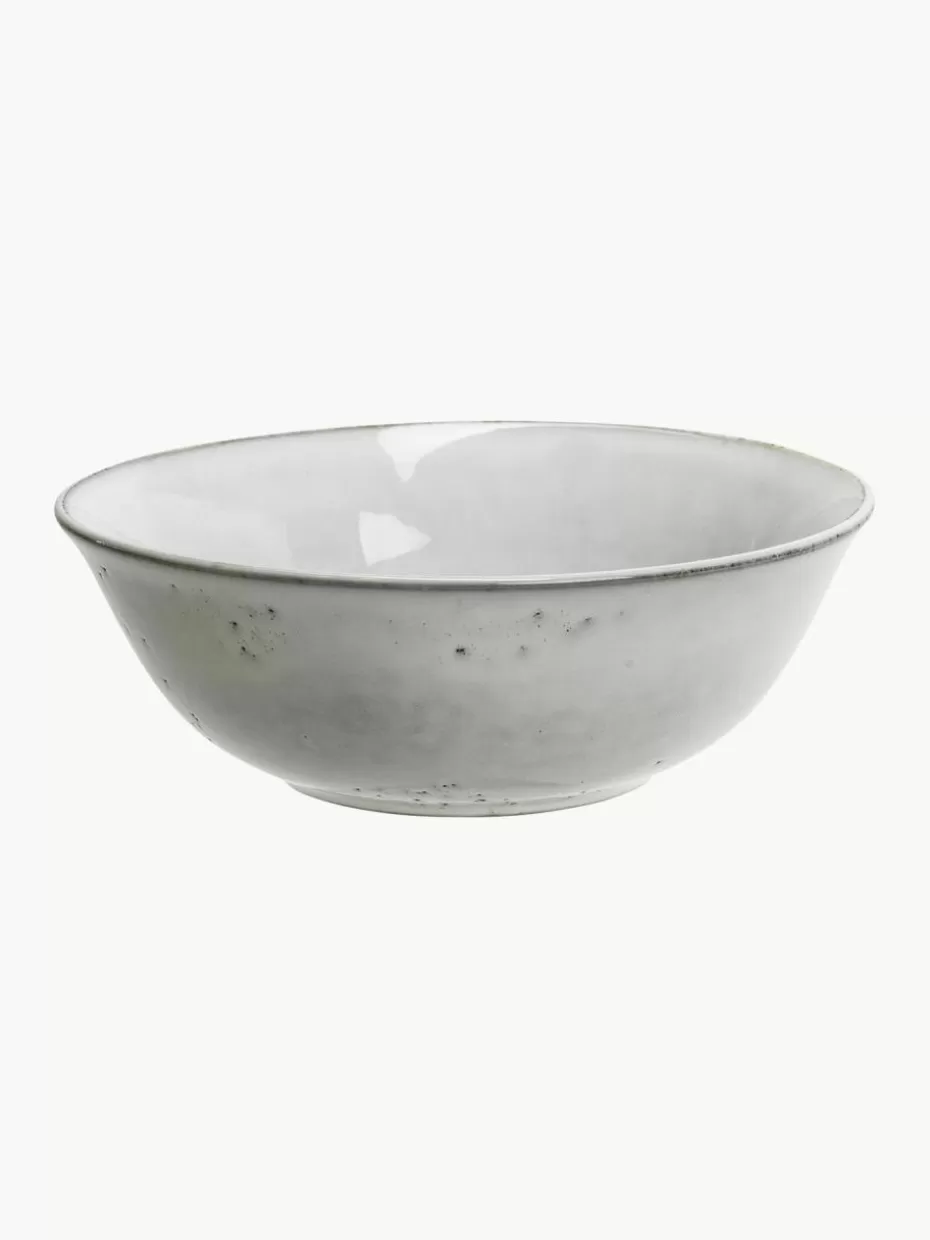 Schalen & Bowls | Geschirrserien-Broste Copenhagen Handgemachte Schüssel Nordic Sand, Ø 21 cm Hellgrau, gesprenkelt