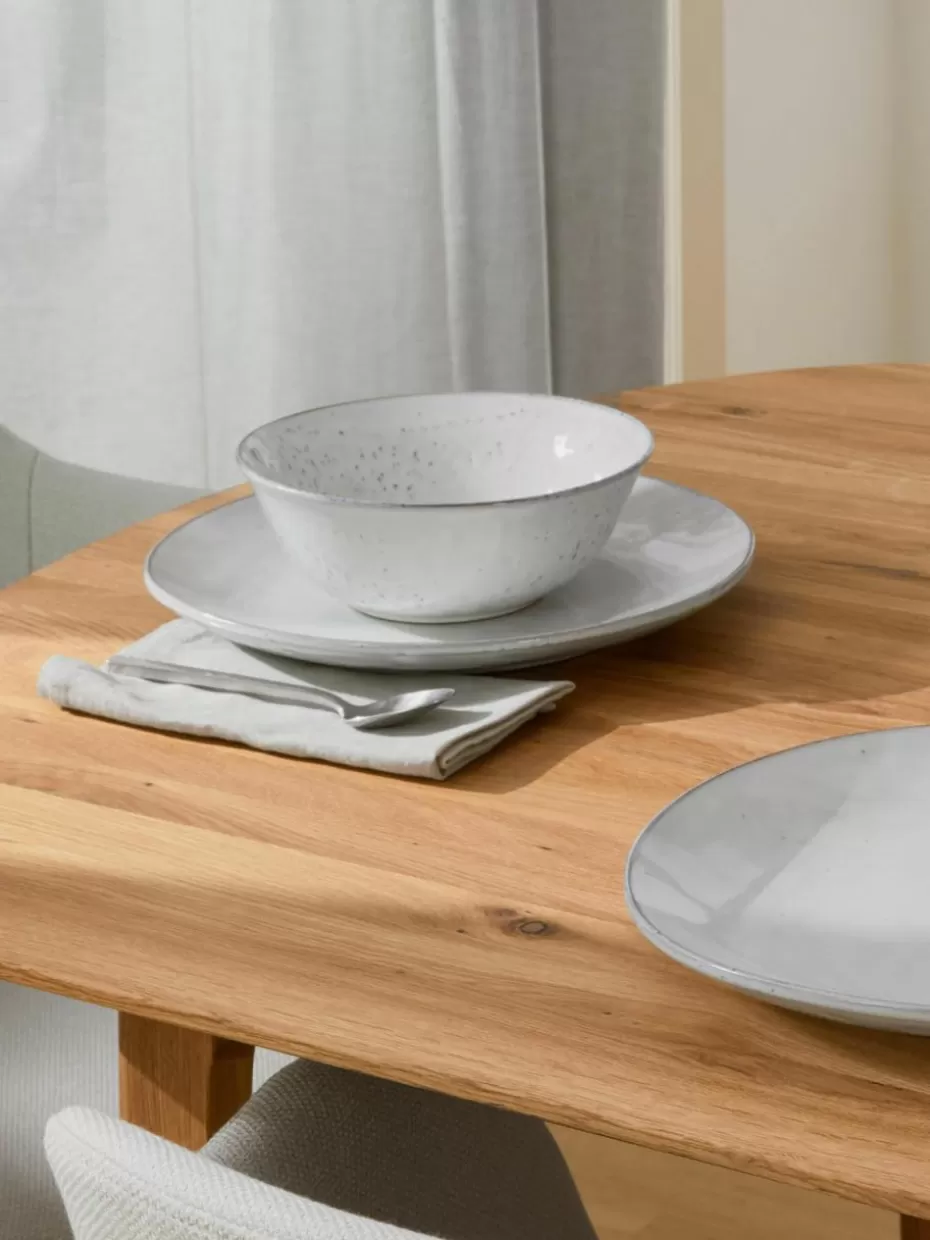 Schalen & Bowls | Geschirrserien-Broste Copenhagen Handgemachte Schüssel Nordic Sand, Ø 21 cm Hellgrau, gesprenkelt