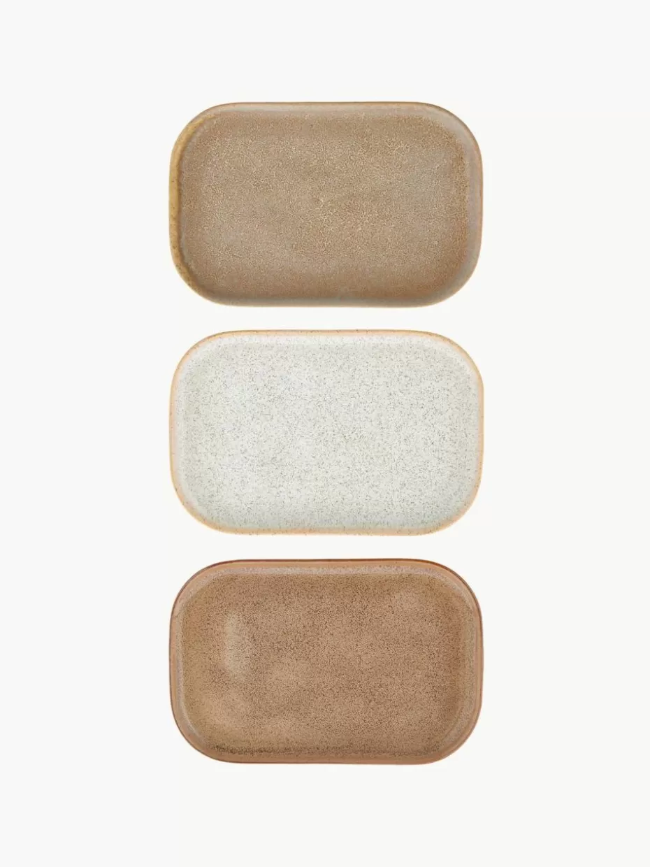 Servierplatten & Schüsseln-Bloomingville Handgemachte Servierplatten Addison, 3er-Set