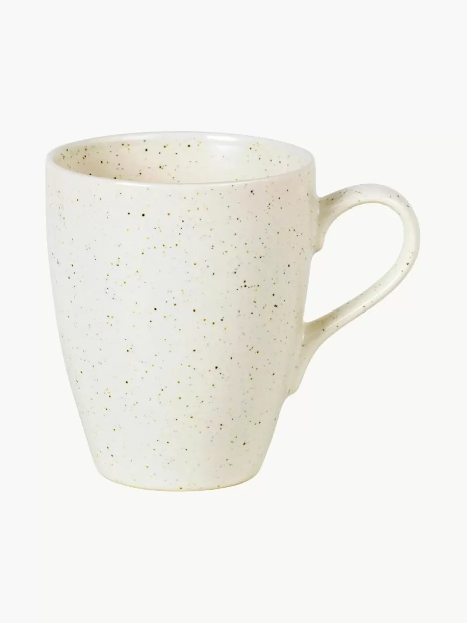 Tassen-Broste Copenhagen Handgemachte Tassen Nordic Vanilla, 250 ml, 6 Stück Off White, gesprenkelt