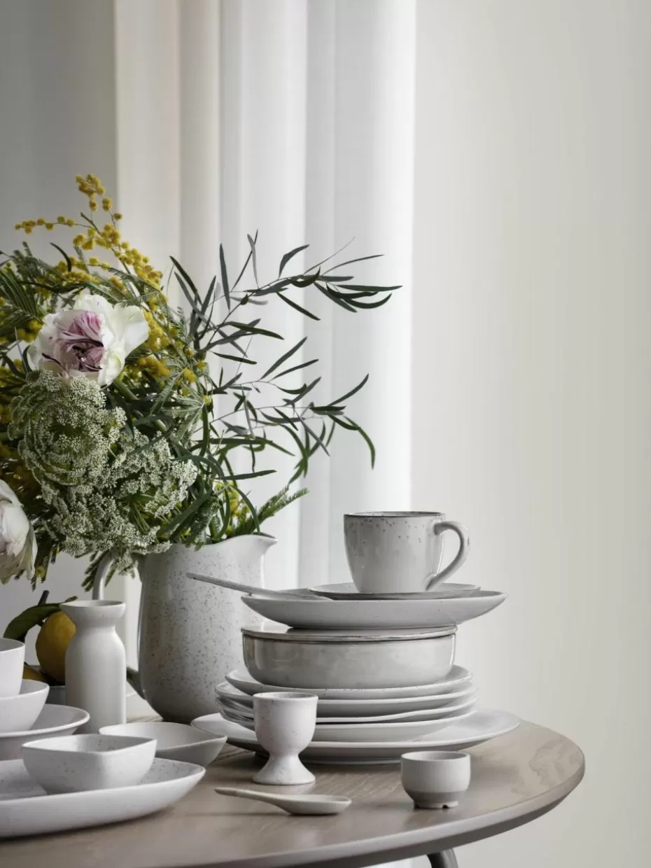 Tassen-Broste Copenhagen Handgemachte XL Teetassen Nordic Sand, 2 Stück Hellgrau, gesprenkelt