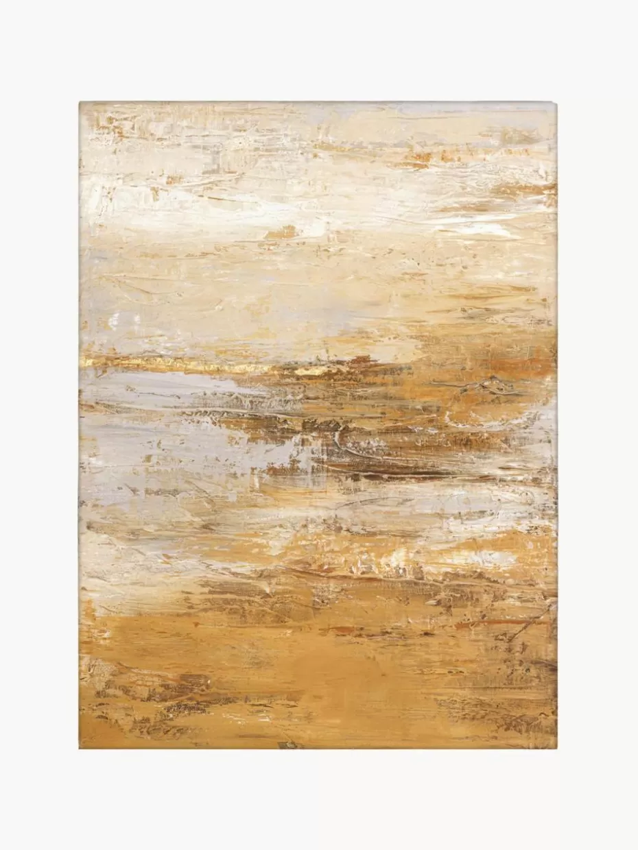 Leinwandbilder-Malerifabrikken Handgemaltes Leinwandbild Hydrate mit Holzrahmen