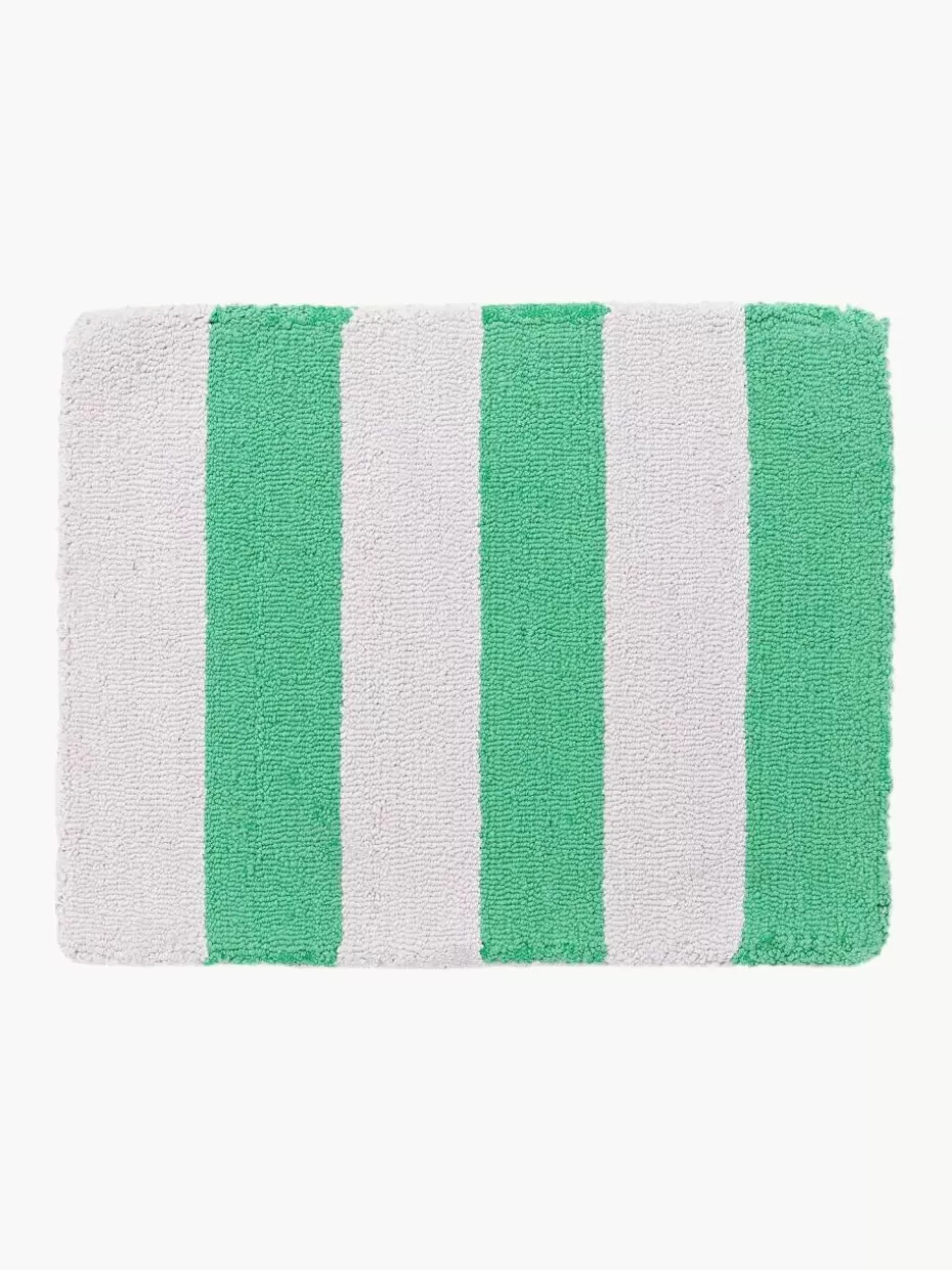 Tischsets | Tischsets-Jotex Handgetuftete Tischsets Kio Stripe, 4 Stück Grün, Weiß