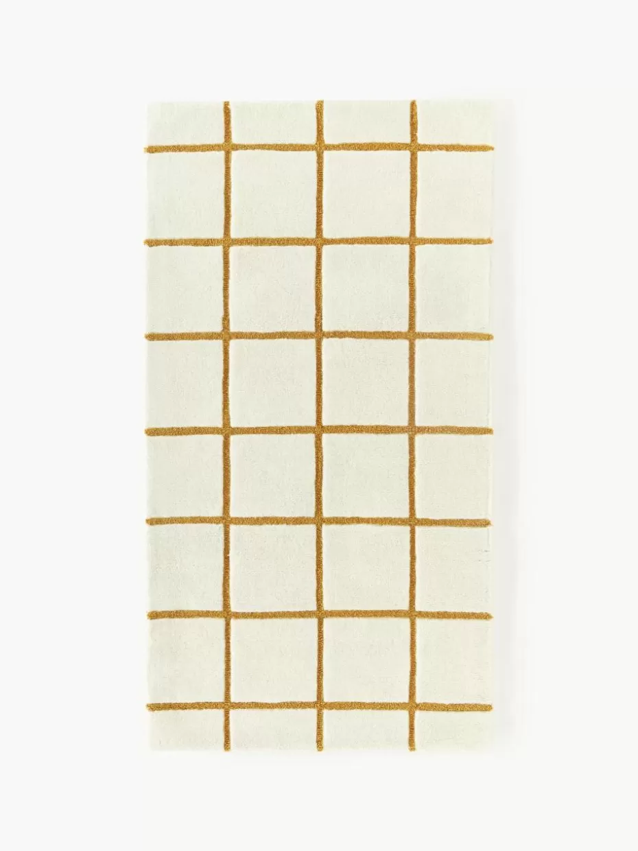 Rechteckige Teppiche-Westwing Collection Handgetufteter Wollteppich Kallie Off White, Ocker