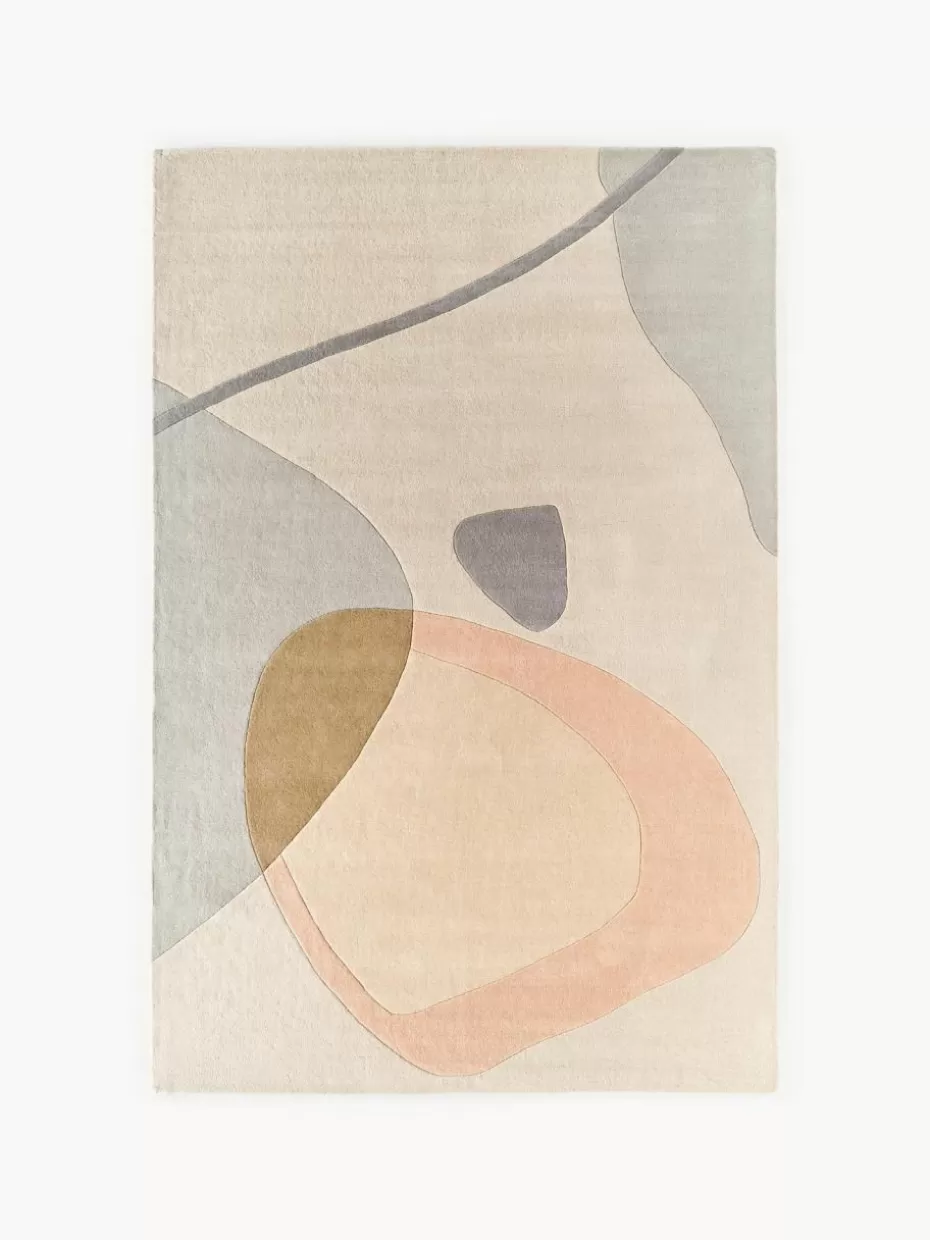 Rechteckige Teppiche-Westwing Collection Handgetufteter Wollteppich Luke mit abstraktem Muster