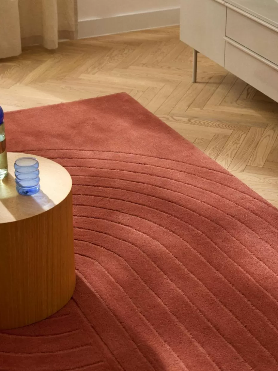 Rechteckige Teppiche-Westwing Collection Handgetufteter Wollteppich Mason Rostrot