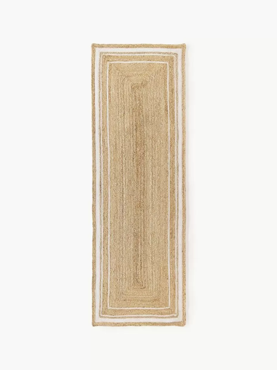 Läufer-Westwing Collection Handgewebter Jute-Läufer Clover