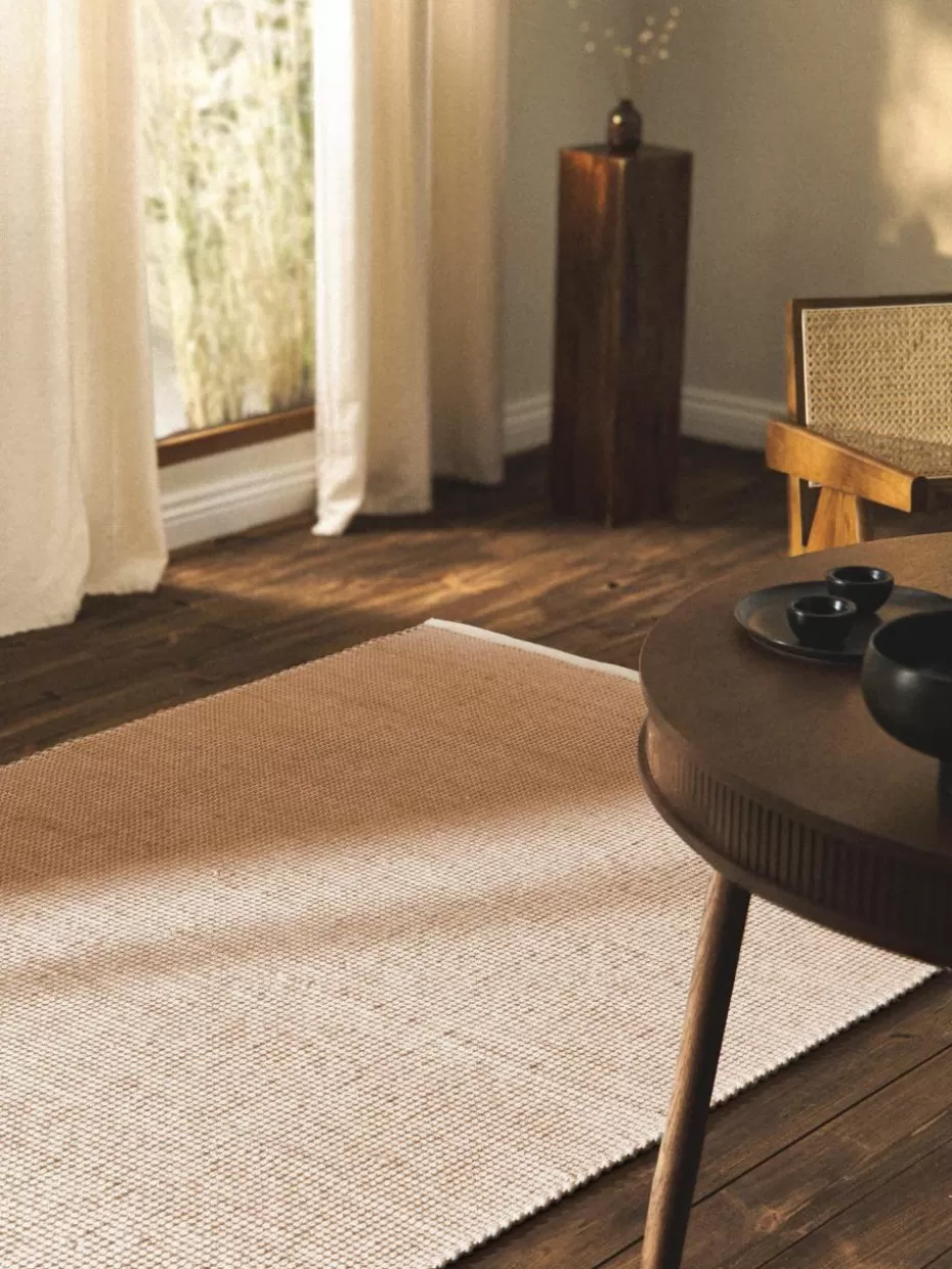 Rechteckige Teppiche-Westwing Collection Handgewebter Wollteppich Amaro Hellbeige, Hellbraun