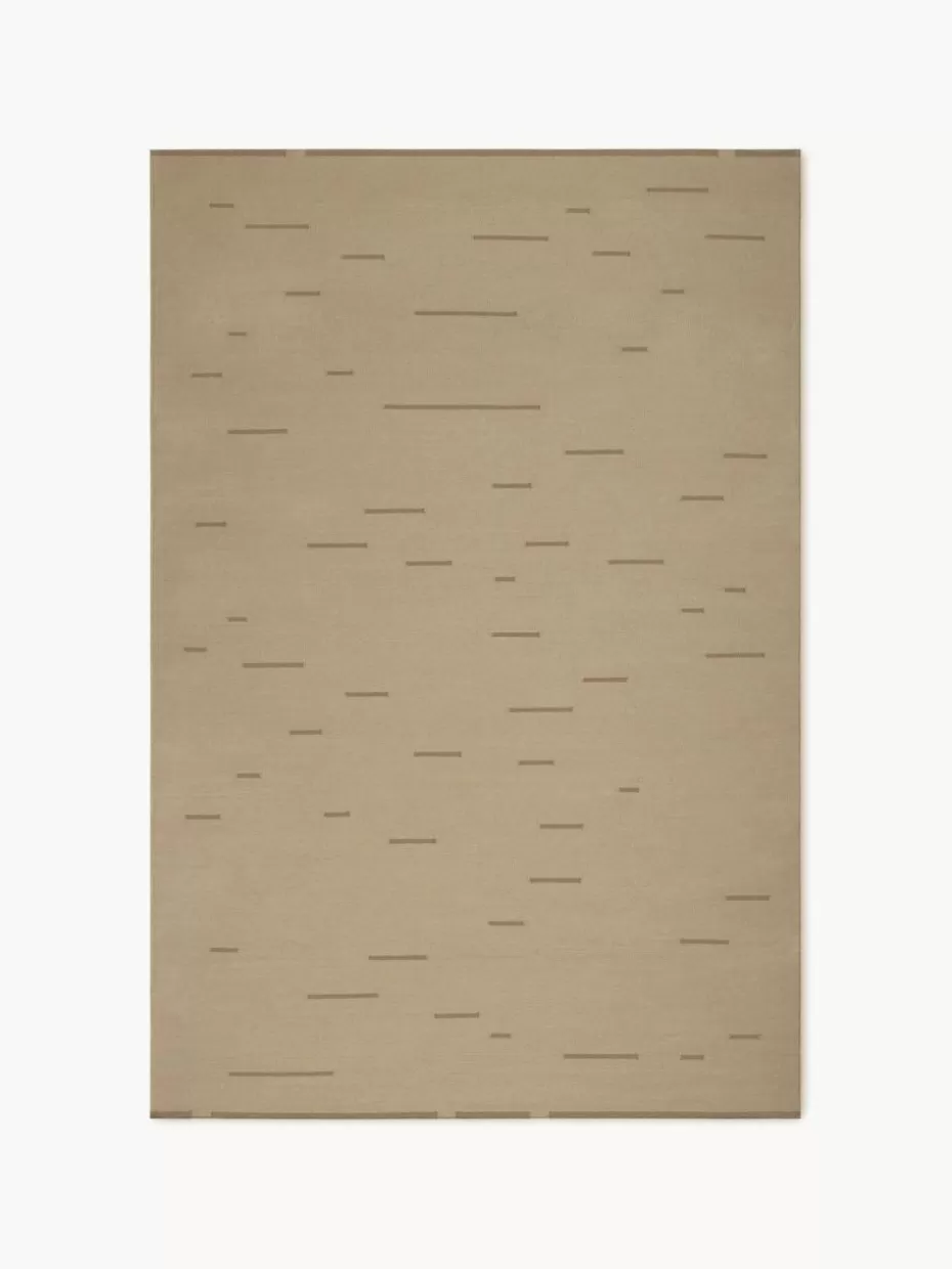Rechteckige Teppiche-Nordic Knots Handgewebter Wollteppich Rain Beige