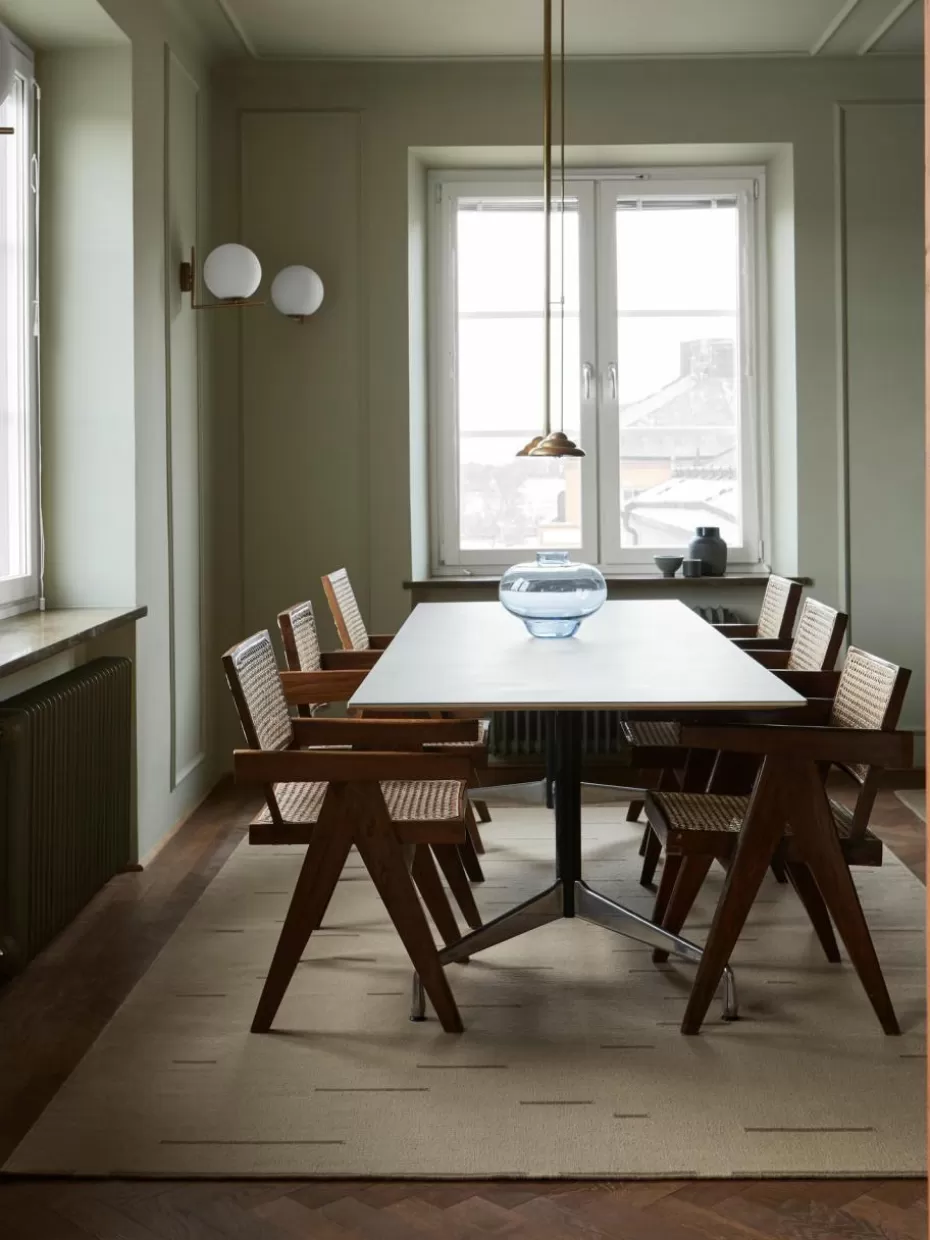 Rechteckige Teppiche-Nordic Knots Handgewebter Wollteppich Rain Beige