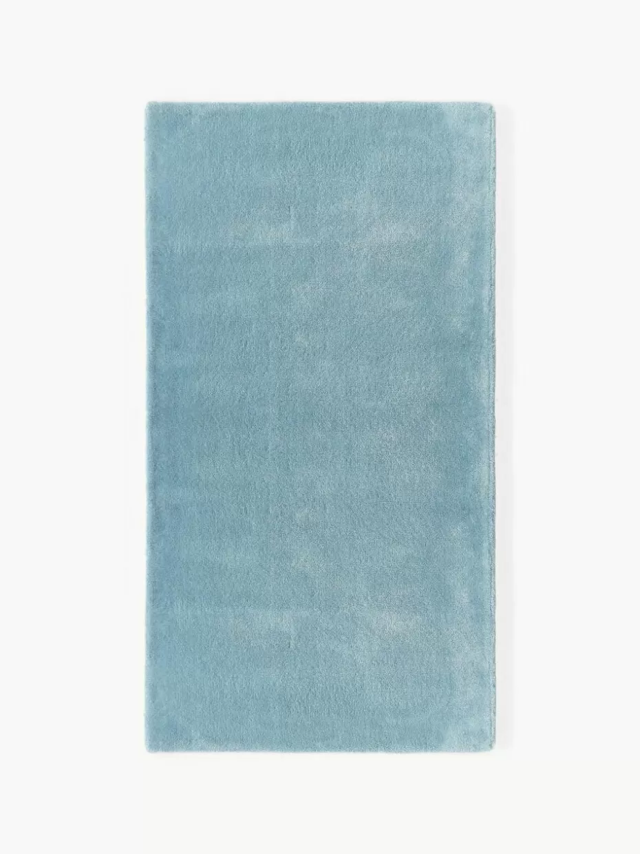 Rechteckige Teppiche-Westwing Collection Handgewebter Wollteppich Zayne Hellblau