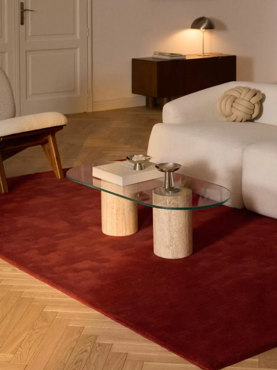 Rechteckige Teppiche-Westwing Collection Handgewebter Wollteppich Zayne Rostrot