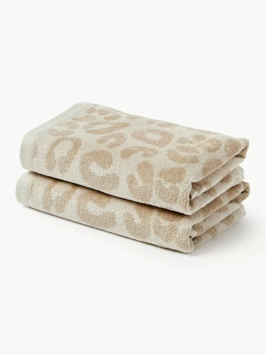 Handtücher-Westwing Collection Handtuch Leo, in verschiedenen Größen Cremeweiß, Beige