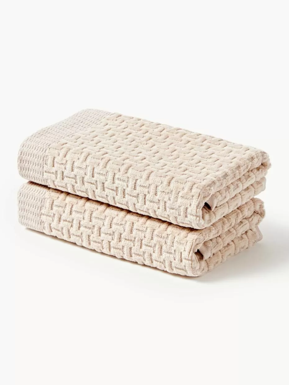 Handtücher-Westwing Collection Handtuch Niam, in verschiedenen Größen Hellbeige