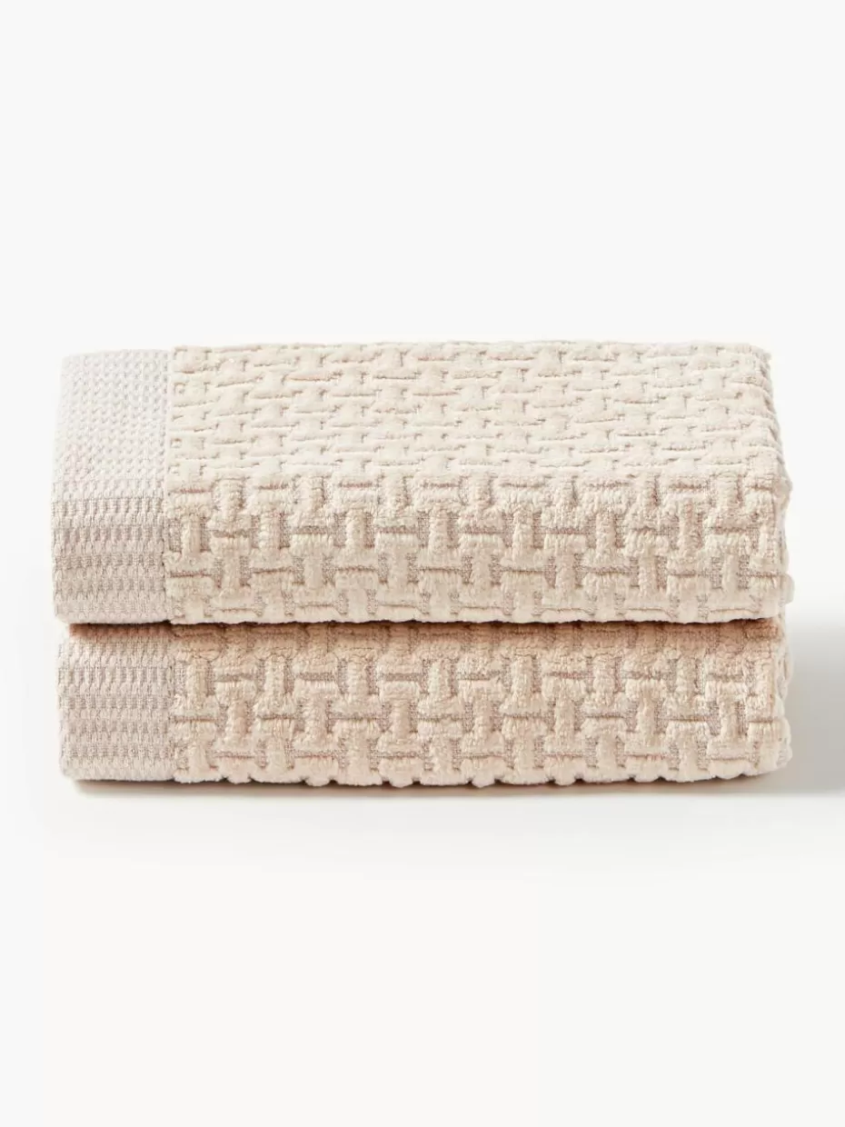 Handtücher-Westwing Collection Handtuch Niam, in verschiedenen Größen Hellbeige