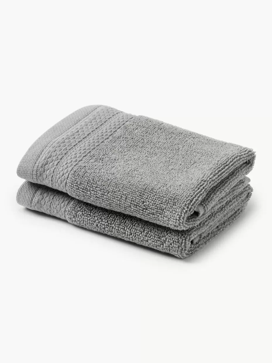 Handtücher-Westwing Collection Handtuch Premium aus Bio-Baumwolle, in verschiedenen Größen Dunkelgrau