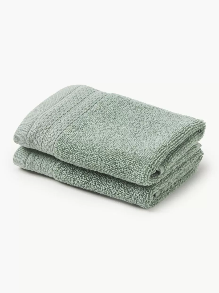 Handtücher-Westwing Collection Handtuch Premium aus Bio-Baumwolle, in verschiedenen Größen Salbeigrün