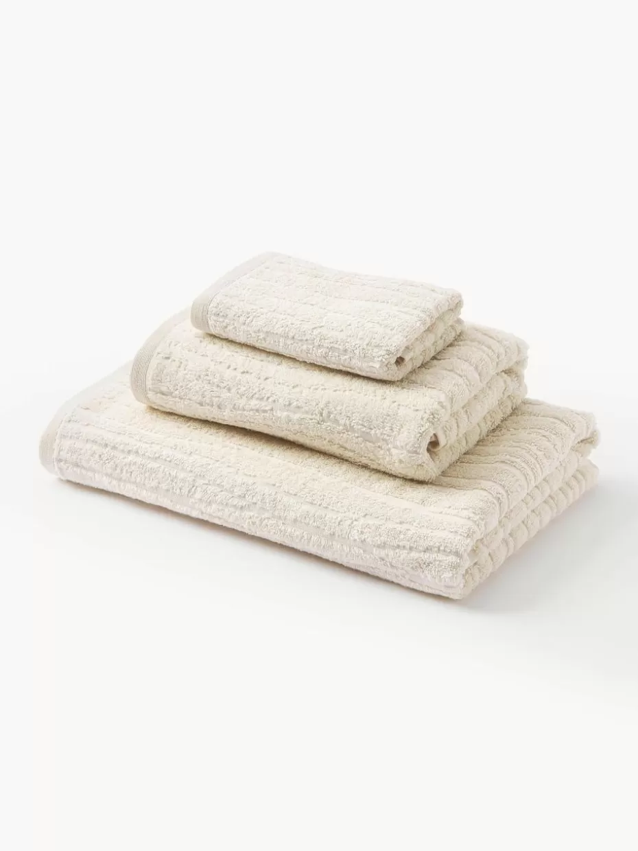 Handtücher-Westwing Collection Handtuch-Set Audrina, in verschiedenen Setgrößen Hellbeige