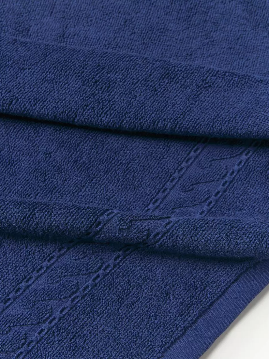 Handtücher-Westwing Collection Handtuch-Set Cordelia, 3er-Set Dunkelblau