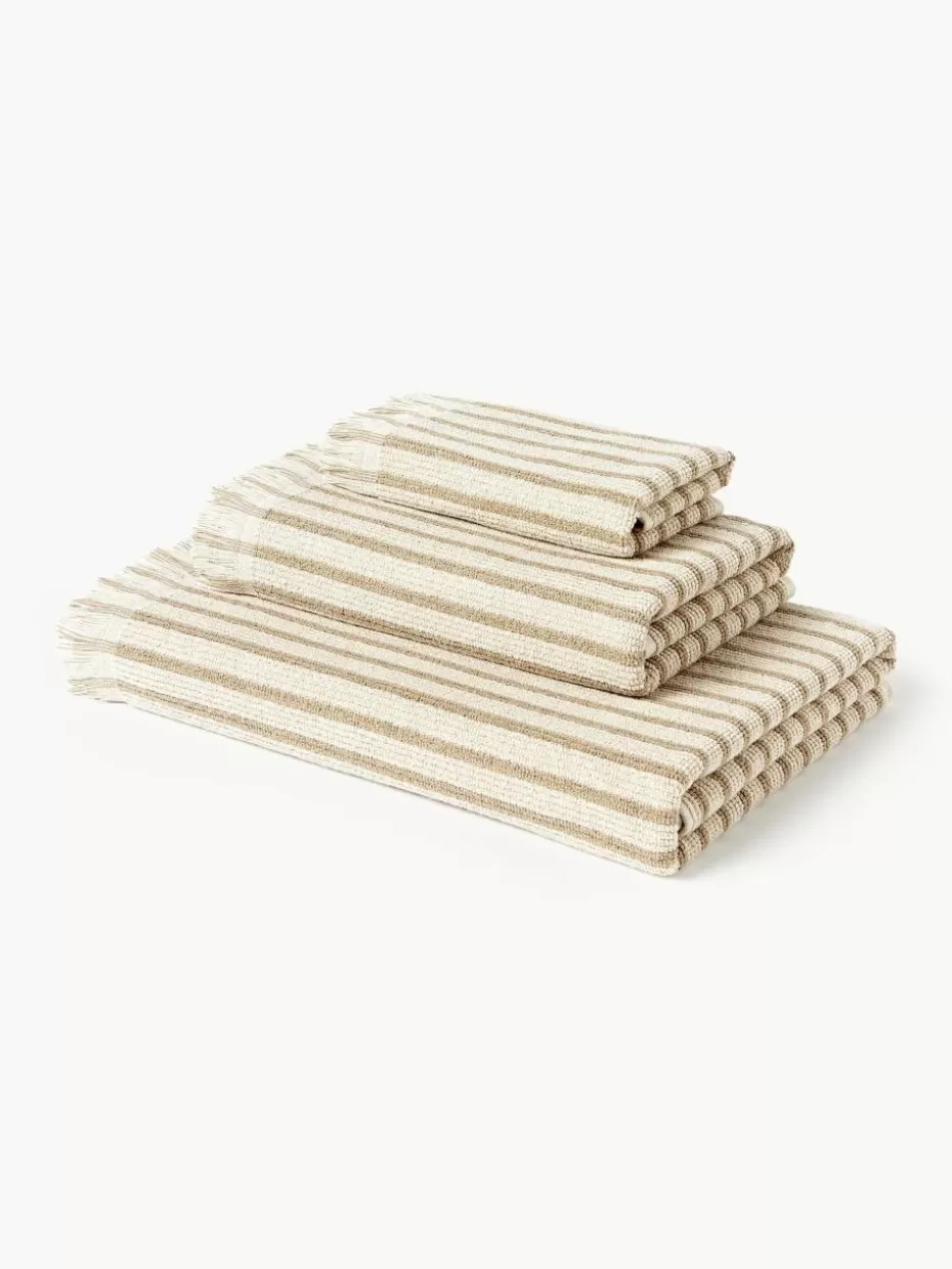 Handtücher-Westwing Collection Handtuch-Set Irma, in verschiedenen Setgrößen Beige