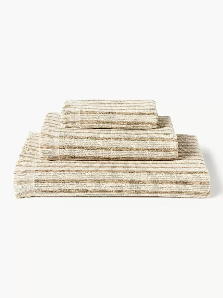 Handtücher-Westwing Collection Handtuch-Set Irma, in verschiedenen Setgrößen Beige