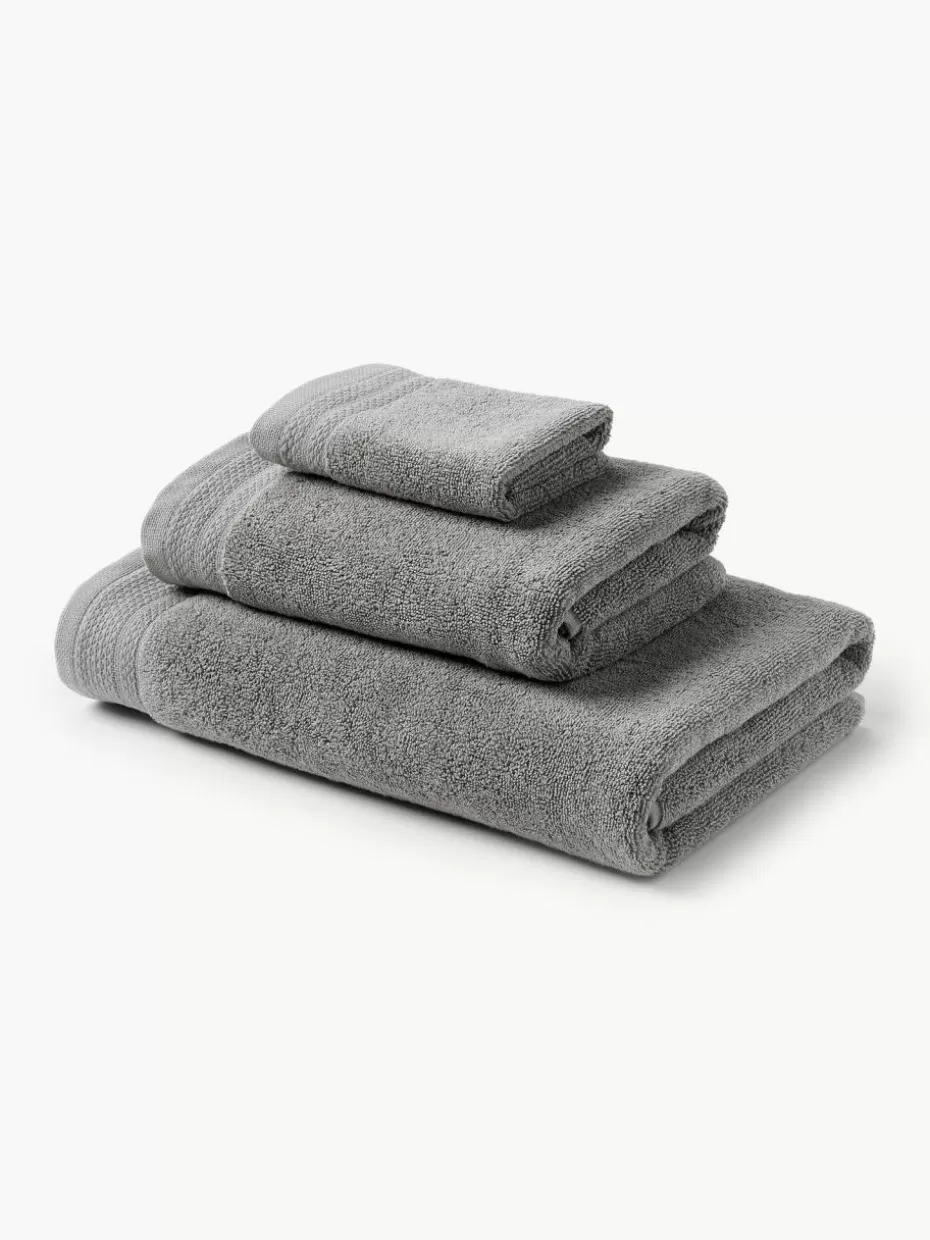 Handtücher-Westwing Collection Handtuch-Set Premium aus Bio-Baumwolle, in verschiedenen Setgrößen Dunkelgrau