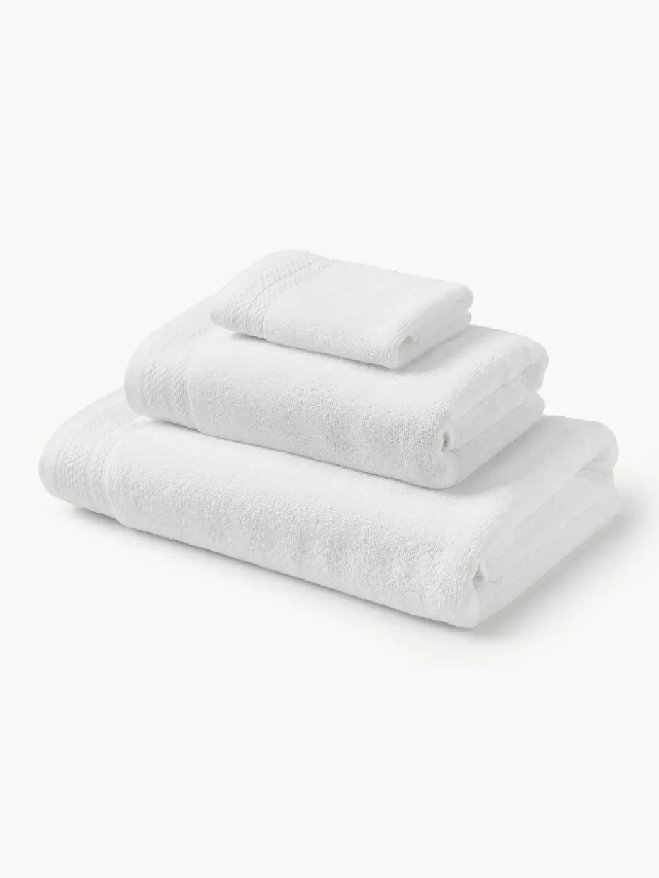 Handtücher-Westwing Collection Handtuch-Set Premium aus Bio-Baumwolle, in verschiedenen Setgrößen Weiß